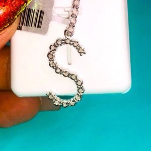 REAL NATURAL DIAMOND S initial Pendant Charm NOT CZ Bestselling Gift Huge Sale